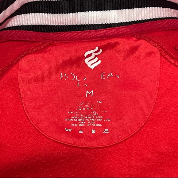Rocawear Red Track Jacket Size Medium Full Zip Logo Stripes Hip Hop Streetwear - Picture 5 of 8
